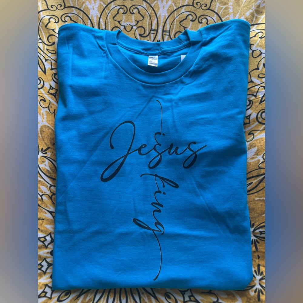 Blue 'Jesus King Graphic Tee